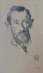Caricature faite en 1906 par Georges DUPUY à PARIS Quai de la Tournelle en 18 minutes