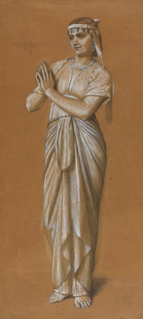 Jeune femme vêtue d'un costume antique